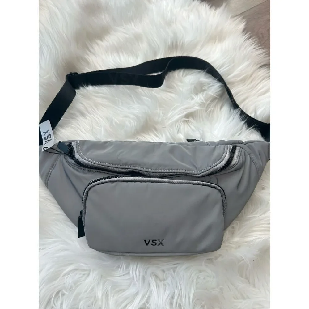 Victoria’s Secret belt bag/fanny pack, grey color reflective adjustable straps N